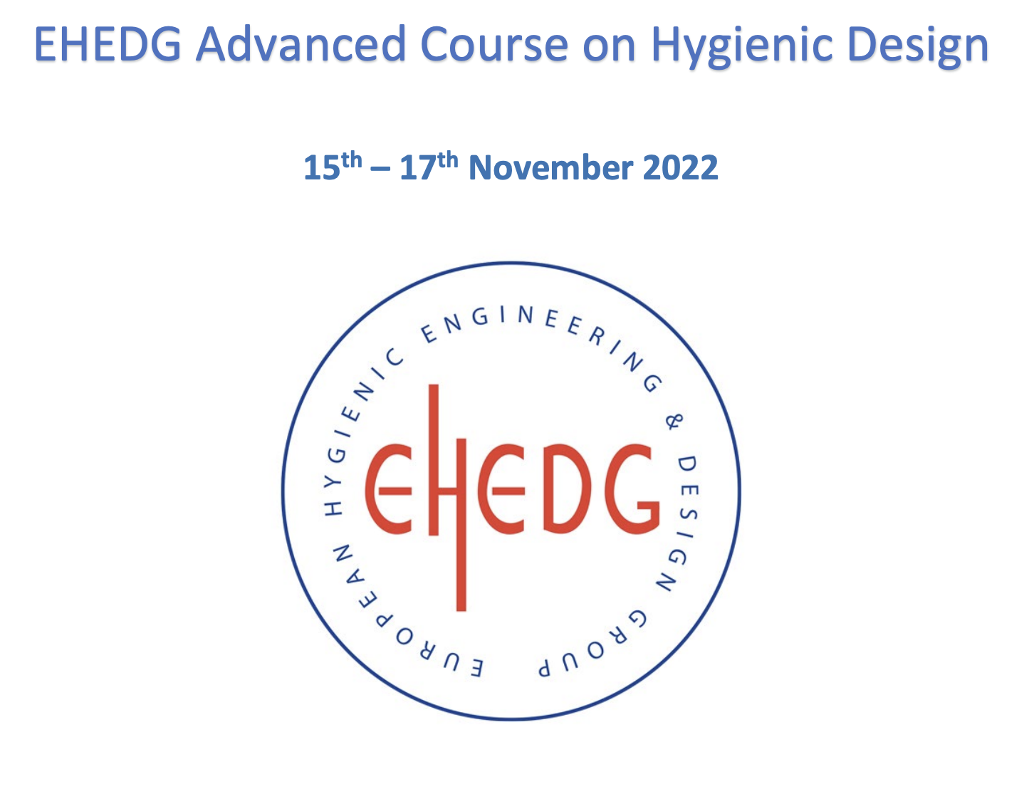 EHEDG Advanced Course On Hygienic Design - Allergen Bureau